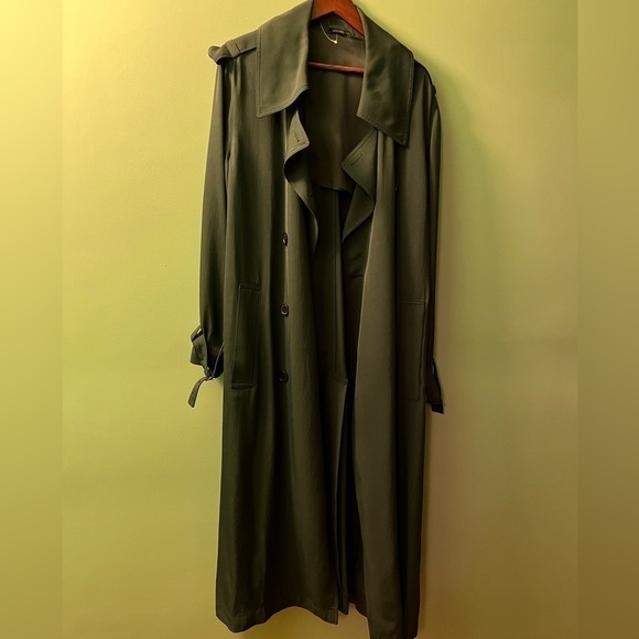 Acne hunter green trench coat - Picture 2 of 9